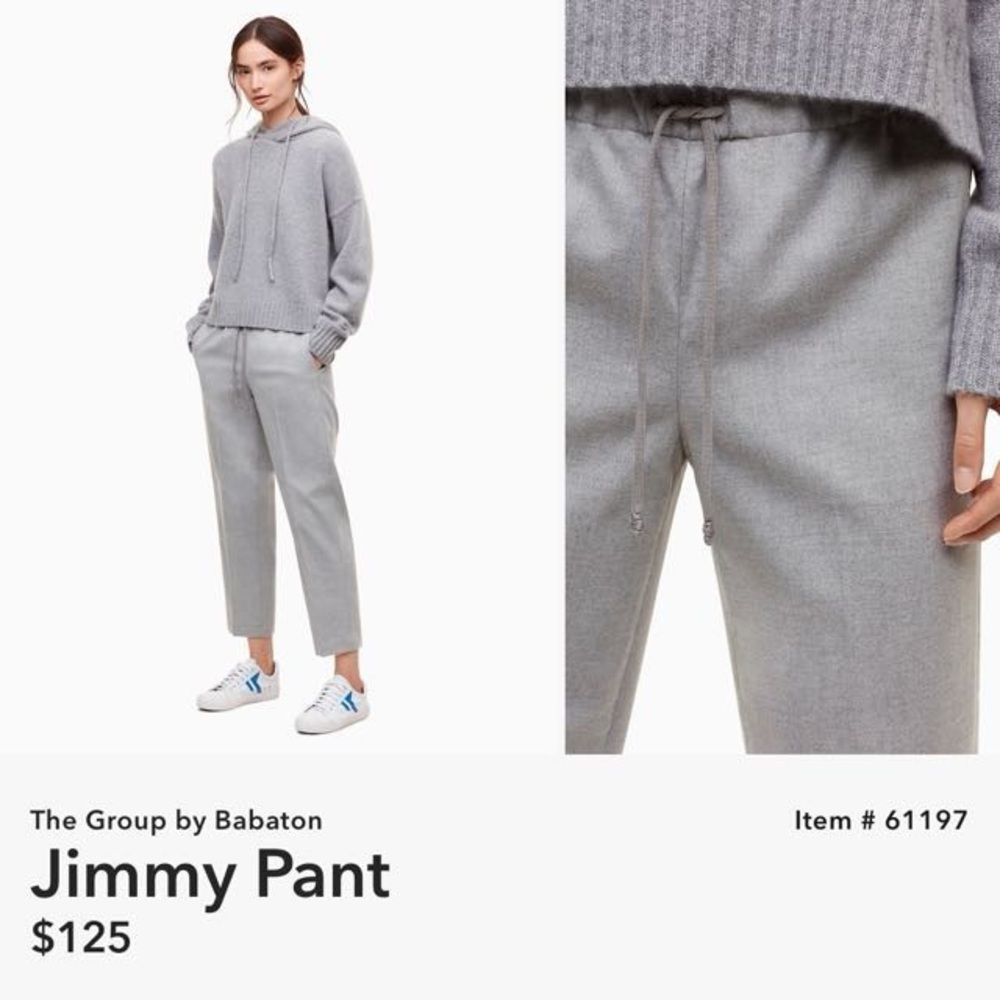 Babaton Gray Straight Leg Pants